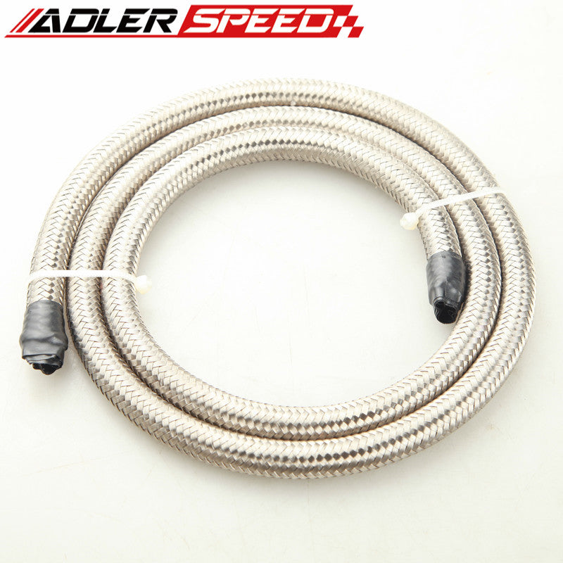 AN-4 AN4 Stainless Steel Braided Fuel Line Oil Gas Hose 1M 3FT
