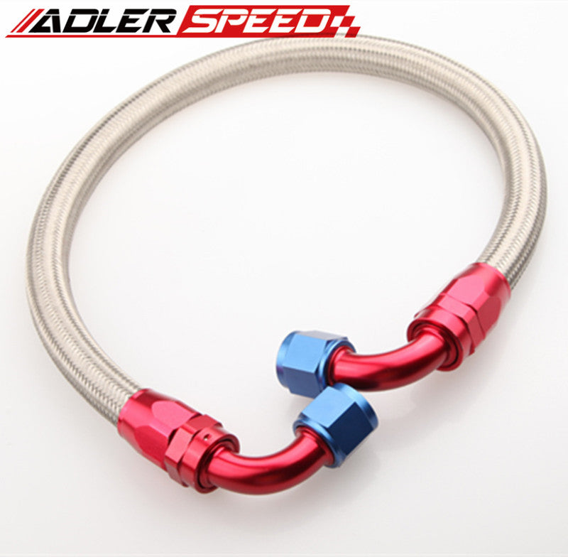 24 6AN SS Braided Racing Performance Oil Fuel Coolant Line Hose Assem