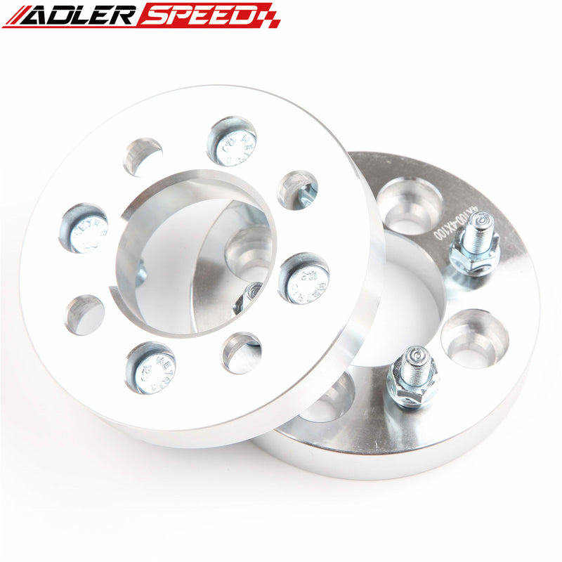 US SHIP 2PCS Wheel Spacer Adapters | 4x100 to 4x100 | 1" Thick | 12x1.5 Studs by ADLERSPEED