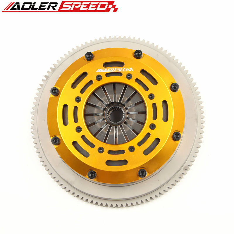 ADLERSPEED RACING CLUTCH TWIN DISC KIT + STANDARD FLYWHEEL for NISSAN SR20DET SILVIA 240SX 200SX S13 S14