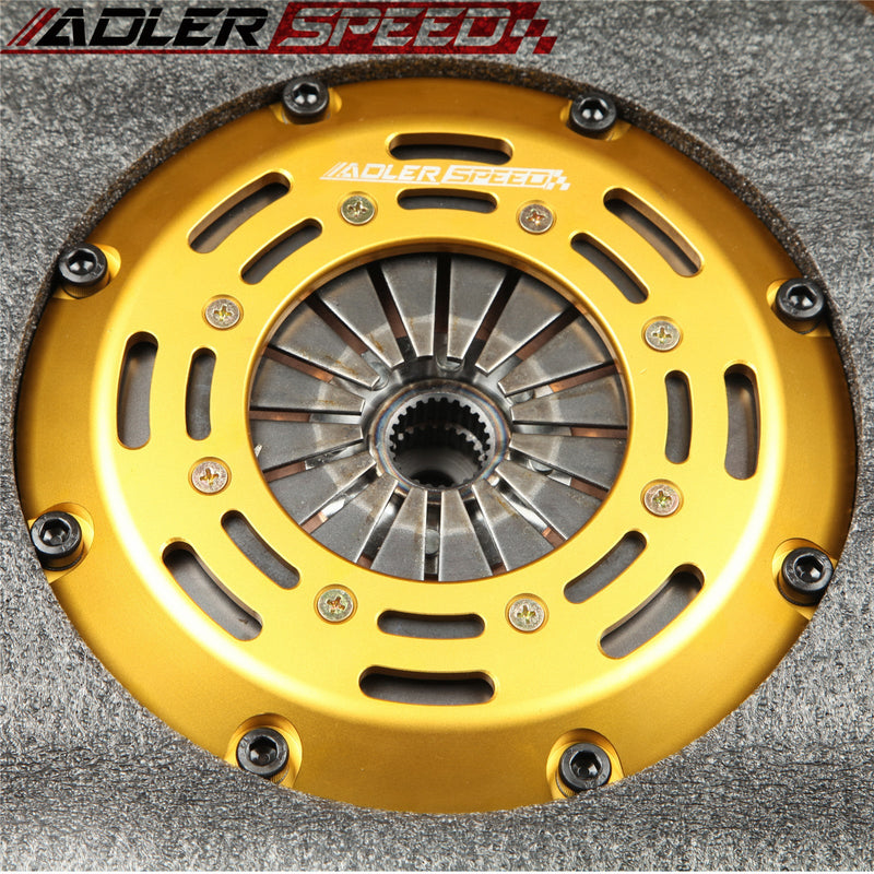 US SHIP ! RACE TWIN DISC CLUTCH KIT + FLYWHEEL for 89-91 HONDA CIVIC CRX 1.5L 1.6L D15 D16