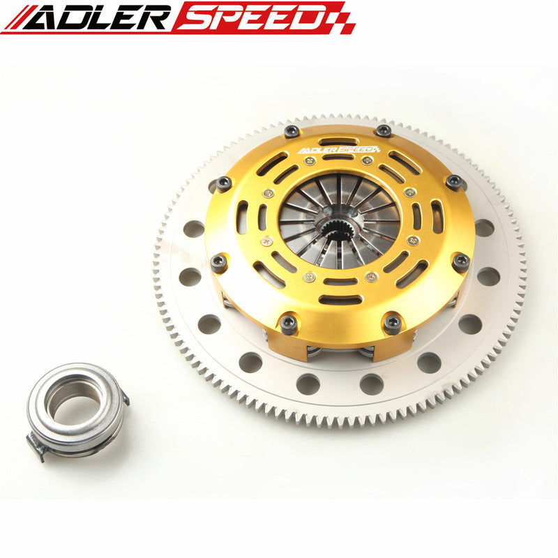 US SHIP ! RACING TWIN DISC CLUTCH + FLYWHEEL KIT for HONDA ACCORD PRELUDE H22 H23 F22 F23