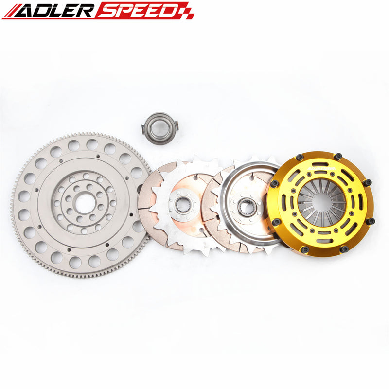 ADLERSPEED RACING TWIN DISC CLUTCH KIT + FLYWHEEL for 05-10 SCION tC xB 2.4L 2AZ-FE MEDIUM