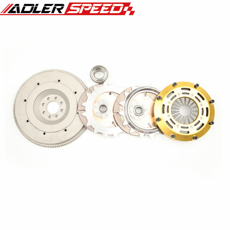 US SHIP ! ADLERSPEED Race Twin Disc Clutch Kit & Flywheel Standard For 02-06 Mini Cooper S R52 R53 1.6L 6Speed