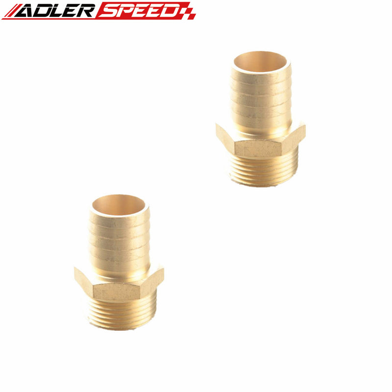 US SHIP 2PCS 1/8" 1/4" 3/8" 1/2" NPT To 4mm 8mm 3/8" Hose Barb Brass Pipe Thread Fitting