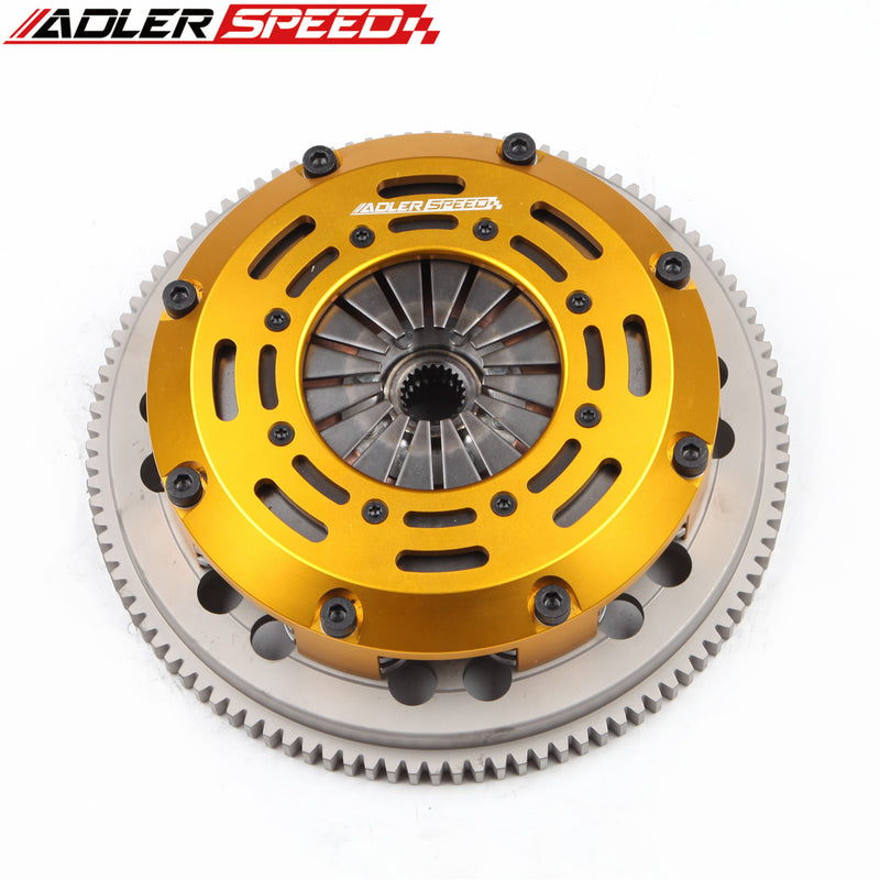 ADLERSPEED Racing Clutch Twin Disc + Flywheel Medium For Toyota Corolla Celica Matrix 1.8L 5-SPEED