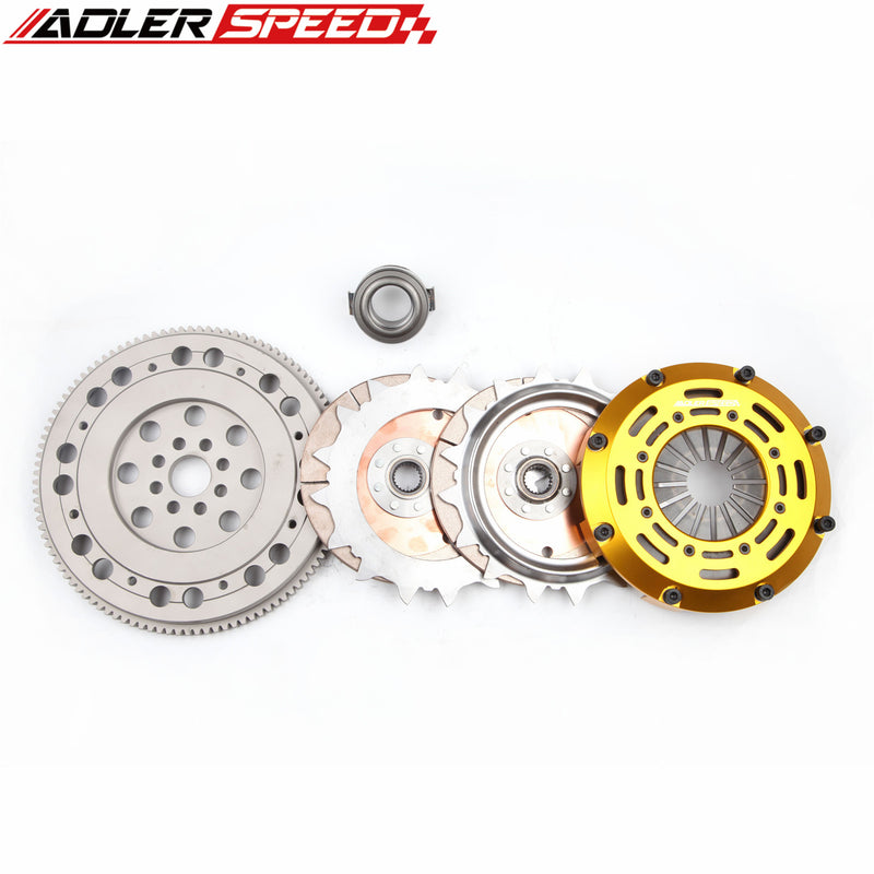 ADLERSPEED Racing Clutch Twin Disc + Flywheel Medium For Toyota Corolla Celica Matrix 1.8L 5-SPEED