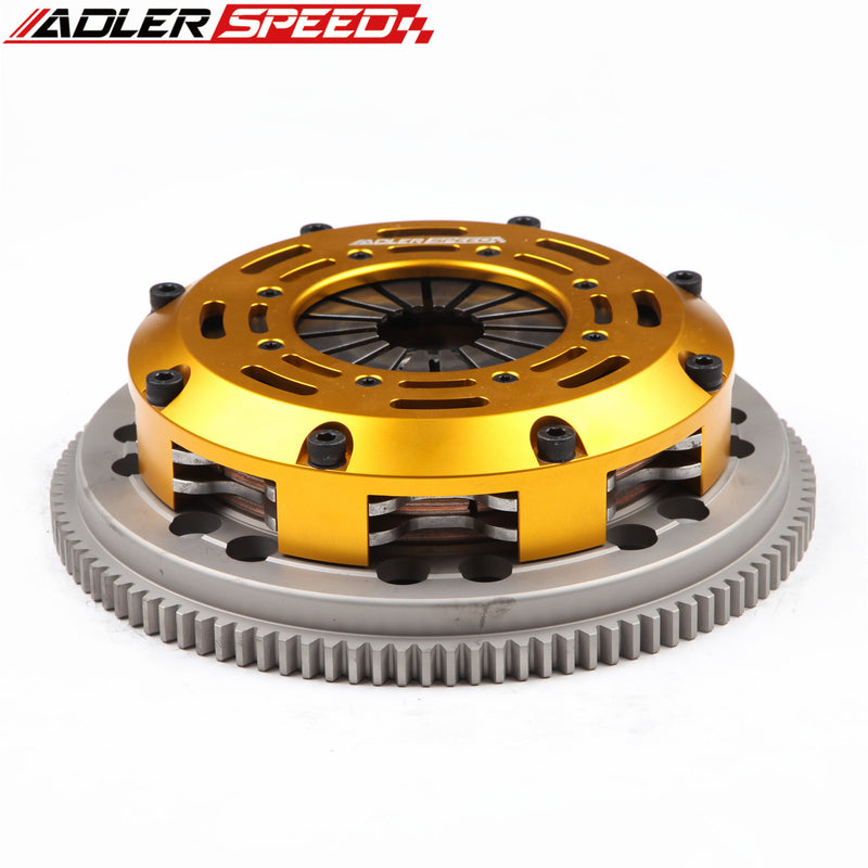 ADLERSPEED Racing Clutch Twin Disc + Flywheel Medium For Toyota Corolla Celica Matrix 1.8L 5-SPEED