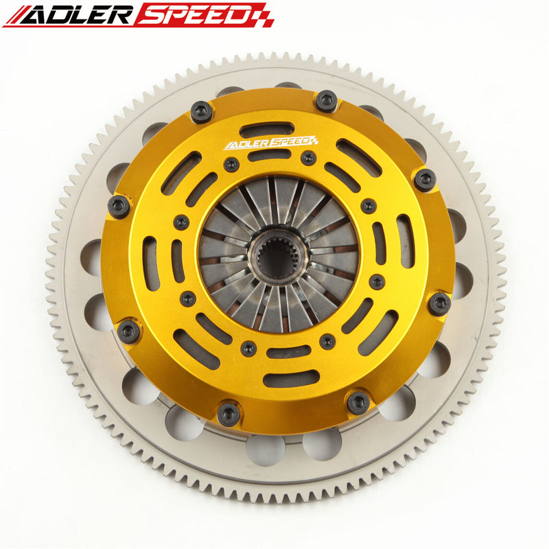 US SHIP ! ADLERSPEED Racing Clutch Twin Disc Kit & Flywheel Medium For 01-03 MAZDA PROTEGE MAZDASPEED TURBO