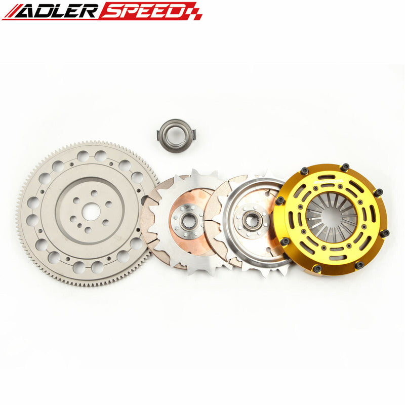 US SHIP ! ADLERSPEED Racing Clutch Twin Disc Kit & Flywheel Medium For 01-03 MAZDA PROTEGE MAZDASPEED TURBO