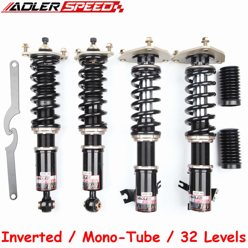 ADLERSPEED 32 Level Inverted Coilovers Lowering Kit For 97-01 Mitsubishi Mirage Adj. Height