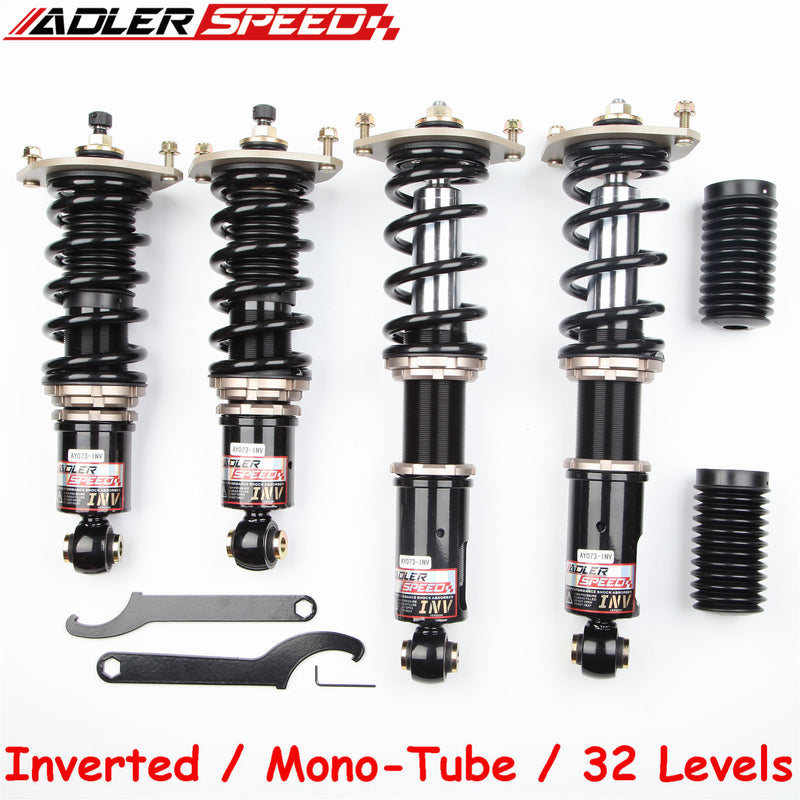 US SHIP ! ADLERSPEED 32 Way dAMPER Inverted Coilovers Suspension Kit For Mazda Miata NA NB 90-05