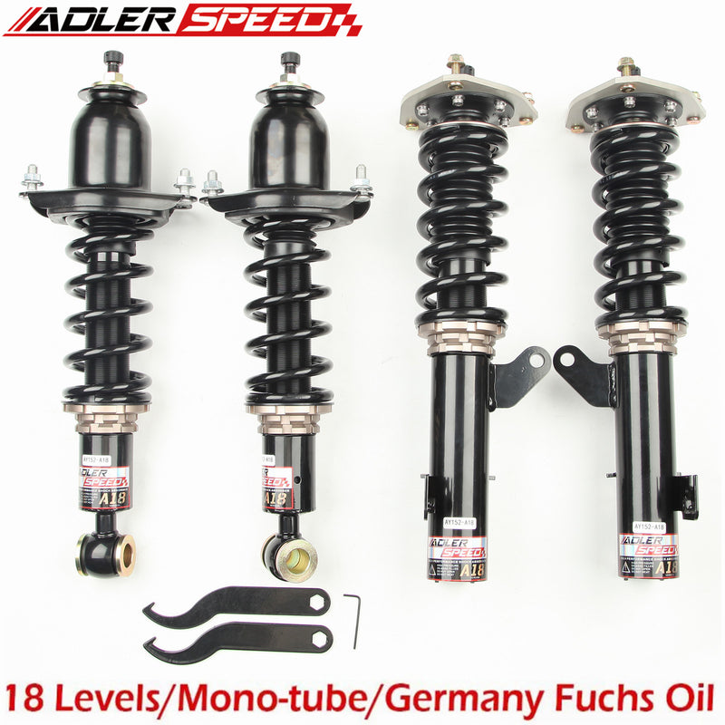 US SHIP ADLERSPEED 18 Level Mono Tube Coilovers Suspension Kit For 09-13 Toyota Corolla