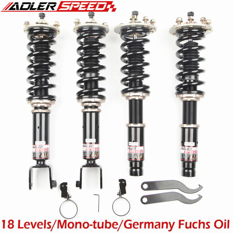 US SHIP ADLERSPEED 18 Level Adjustable Coilovers Suspension for Honda Accord 08-12 /Acura TSX 09-14