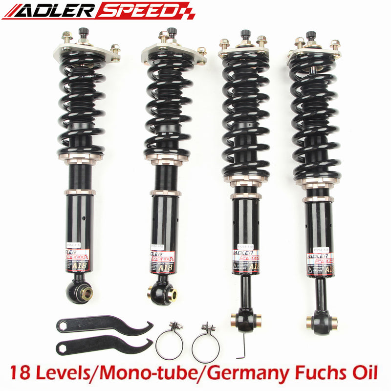 ADLERSPEED  18 Level Coilovers for GS300 GS400 GS430 98-05 Adj. Damper Shocks