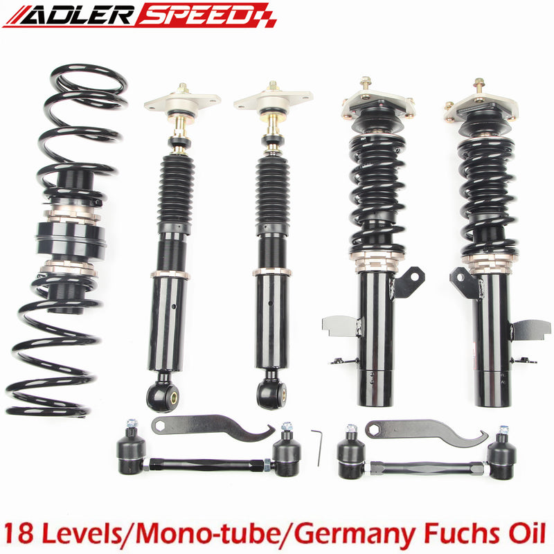 ADLERSPEED 18 Way Adjustable Mono Tube Coilovers Suspension Kit for 2013-18 Ford Focus ST