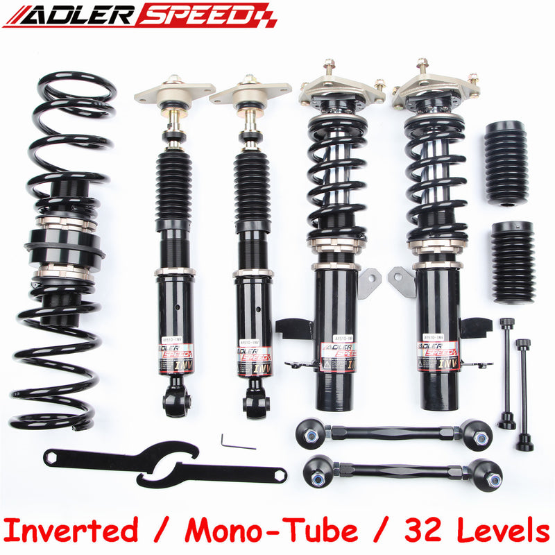 ADLERSPEED 32 Way Damping Mono Tube Coilovers Kit Inverted Shocks For 2013-18 Ford Focus ST