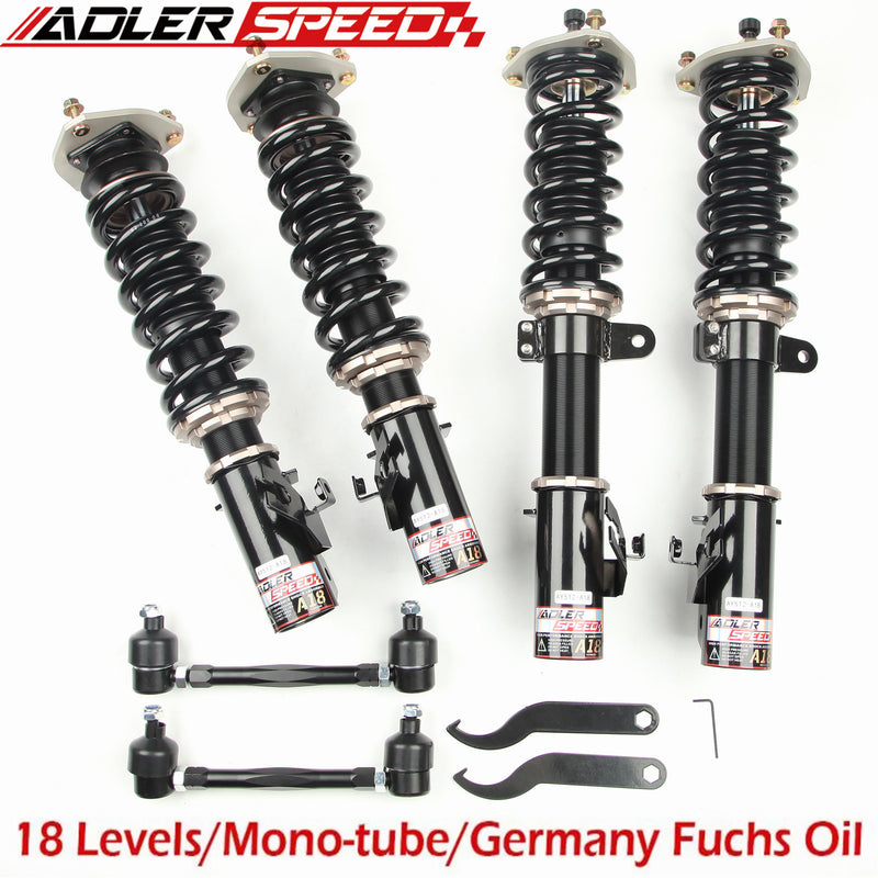 US SHIP ADLERSPEED 18 Level Damping Adjustable Coilovers Kit for 91-94 Nissan Sentra B13