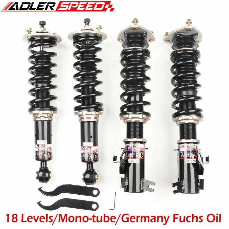 US SHIP ADLERSPEED 18 Levels Coilovers Lowering for 1995-99 Nissan 200sx B14 Adj.Height