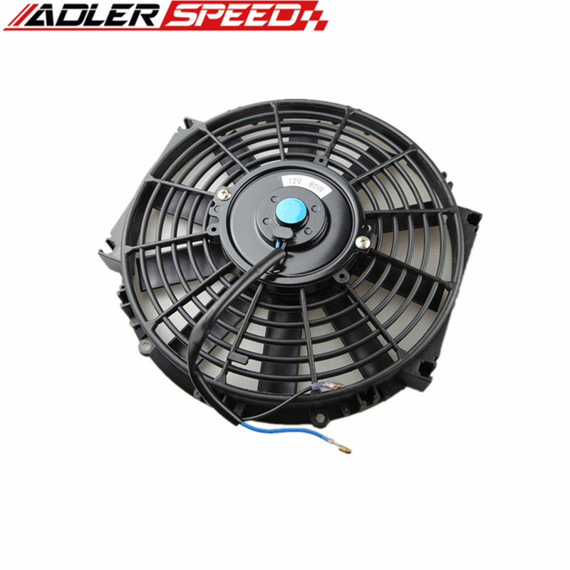 US SHIP 10" inch Straight Blade Fan Push Pull Electric Radiator Cooling 12V Mount Kit