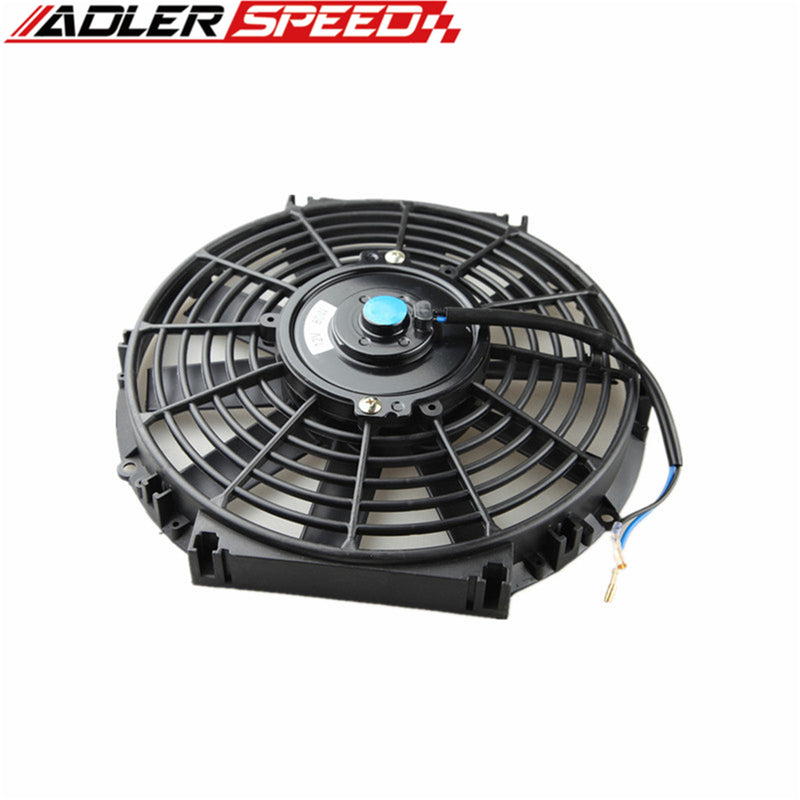 US SHIP 10" inch Straight Blade Fan Push Pull Electric Radiator Cooling 12V Mount Kit