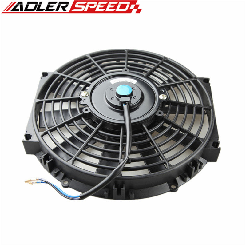 US SHIP 10" inch Straight Blade Fan Push Pull Electric Radiator Cooling 12V Mount Kit