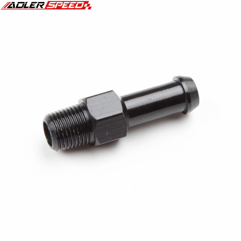 ADLERSPEED 1/8" inch NPT to 8mm Barbed Aluminum Straight Fuel Regulator Fitting Adapter