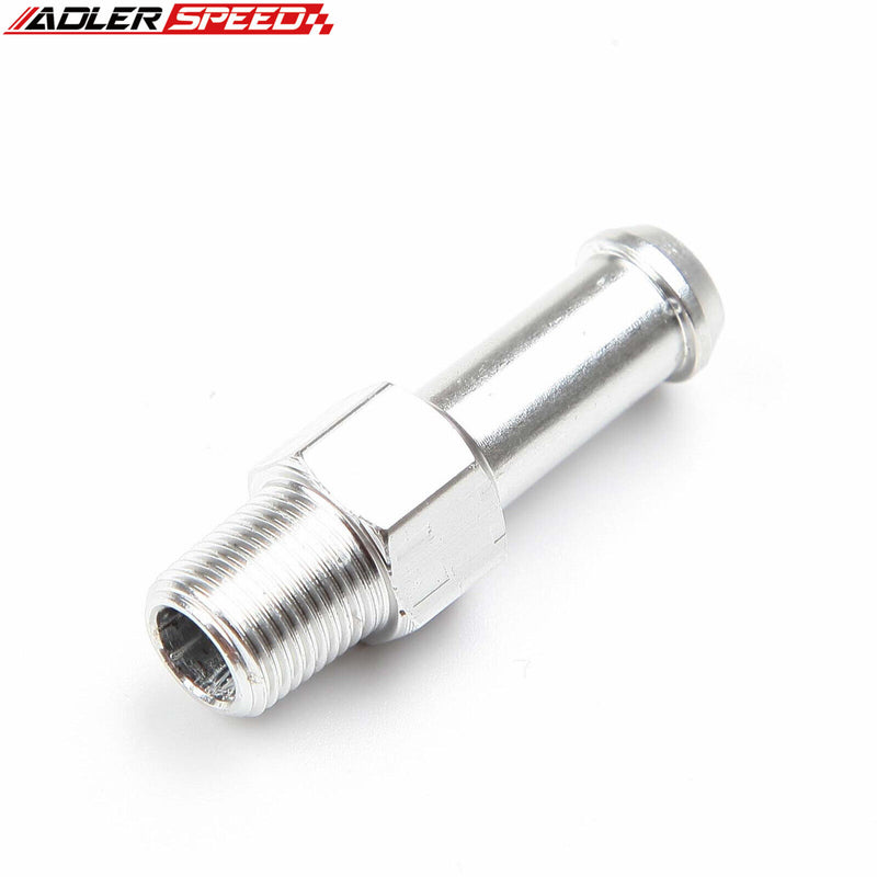 ADLERSPEED 1/8" inch NPT to 8mm Barbed Aluminum Straight Fuel Regulator Fitting Adapter