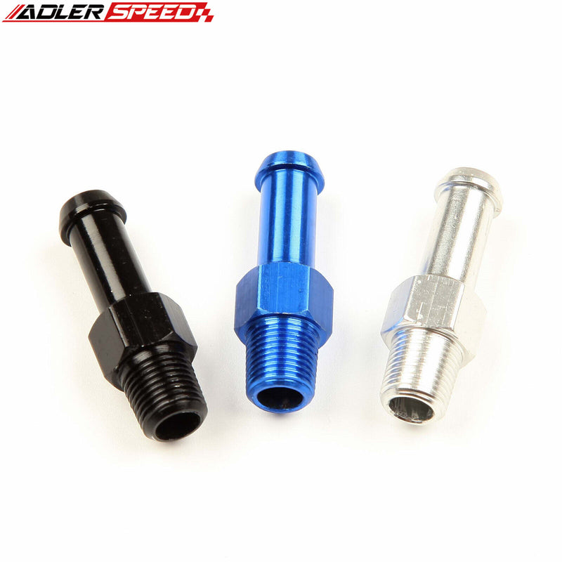 ADLERSPEED 1/8" inch NPT to 8mm Barbed Aluminum Straight Fuel Regulator Fitting Adapter