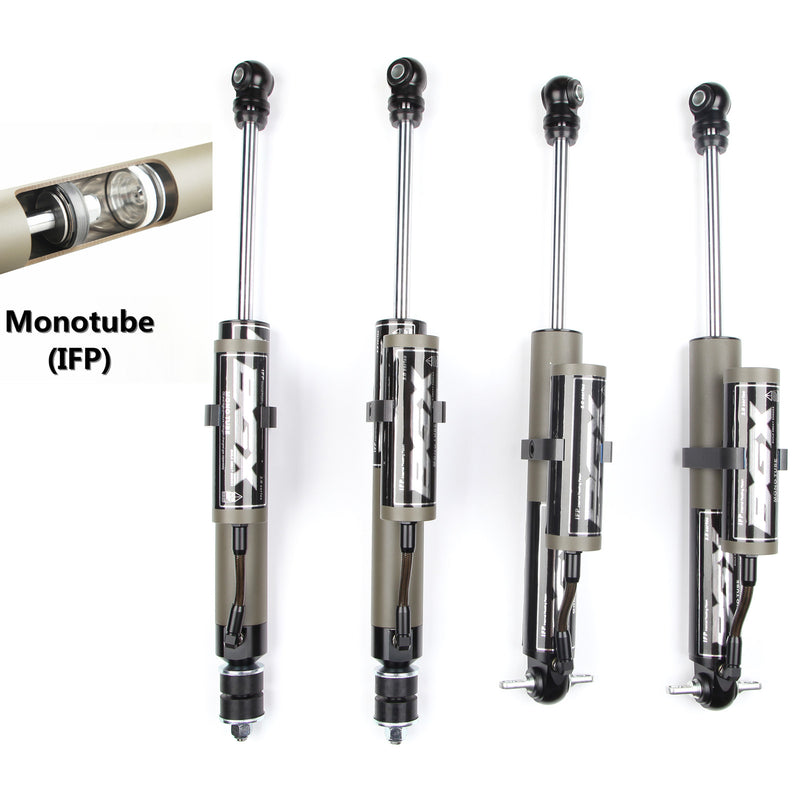 US SHIP ！BGX 4pc MonoTube / IFP Reservoir Shocks 1.5-3.5" Lift for 07-18 Jeep Wrangler JK