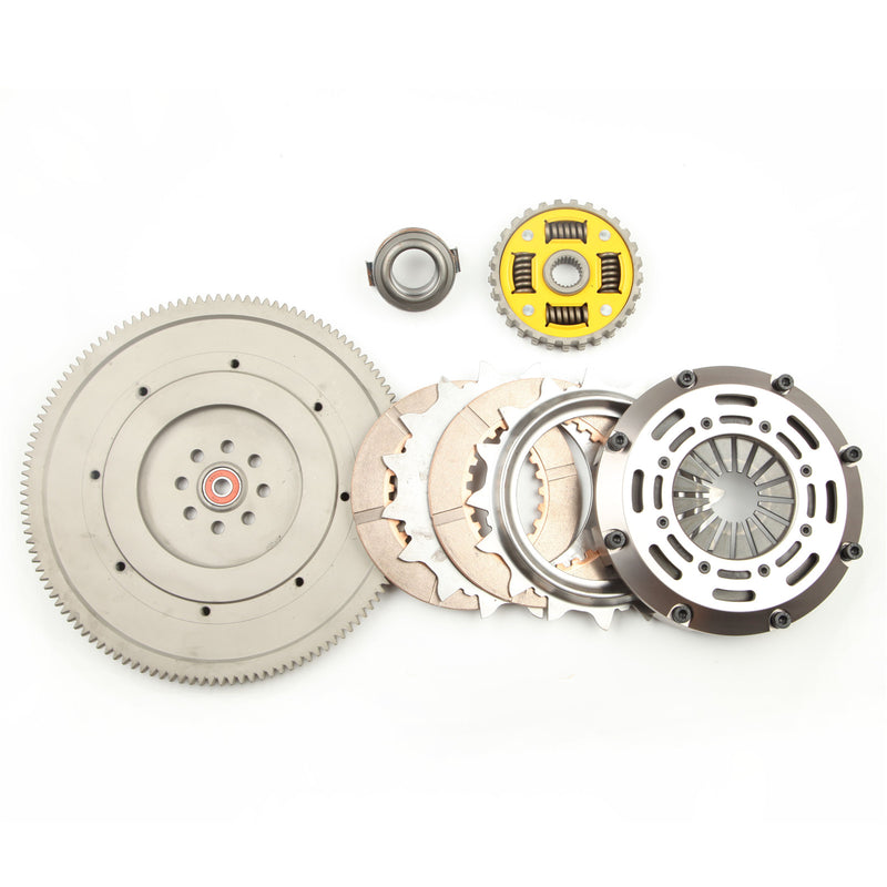 ADLERSPEED  SPRUNG TWIN DISK CLUTCH KIT+ FLYWHEEL for 2006-17 SUBARU IMPREZA WRX EJ255 FA20F