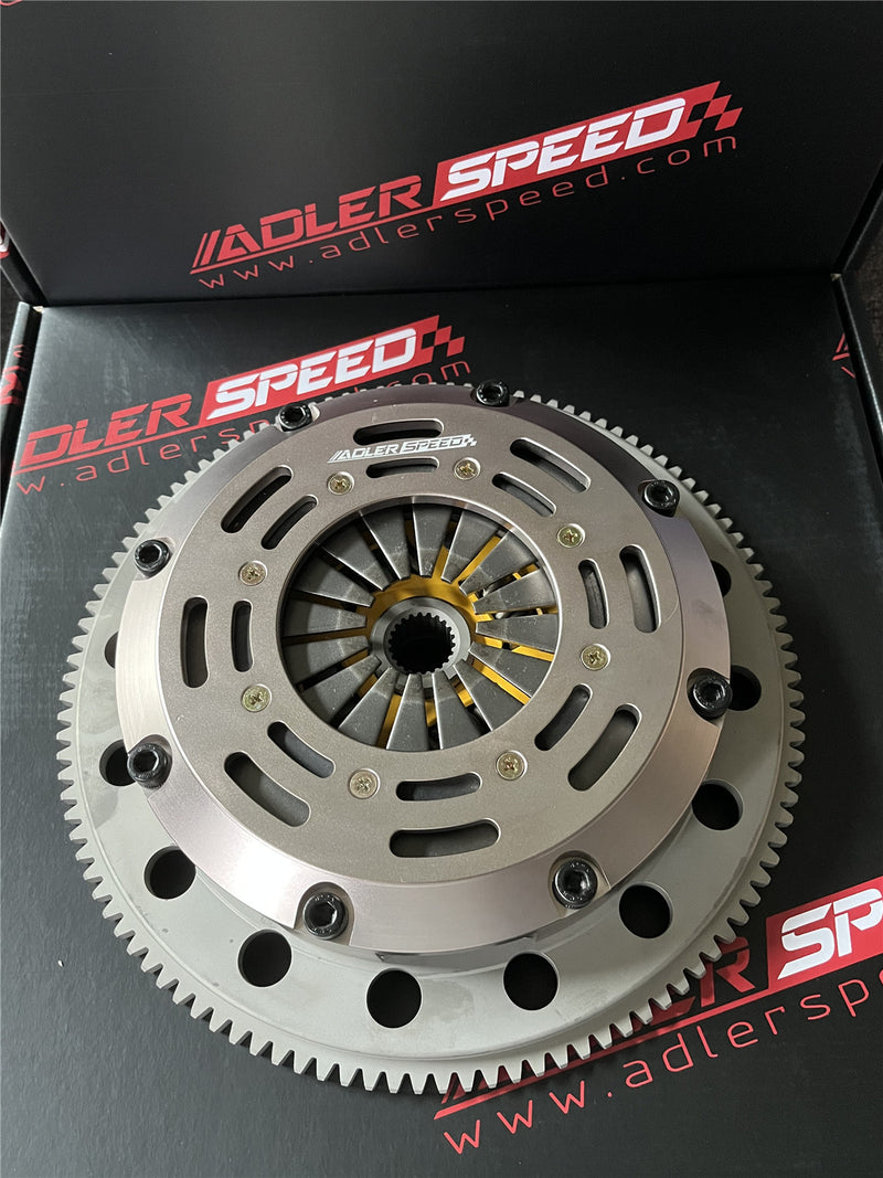 ADLERSPEED SPRUNG TWIN DISC CLUTCH KIT + FLYWHEEL FOR 1990-05 MAZDA MIATA MX-5 1.6L 1.8L