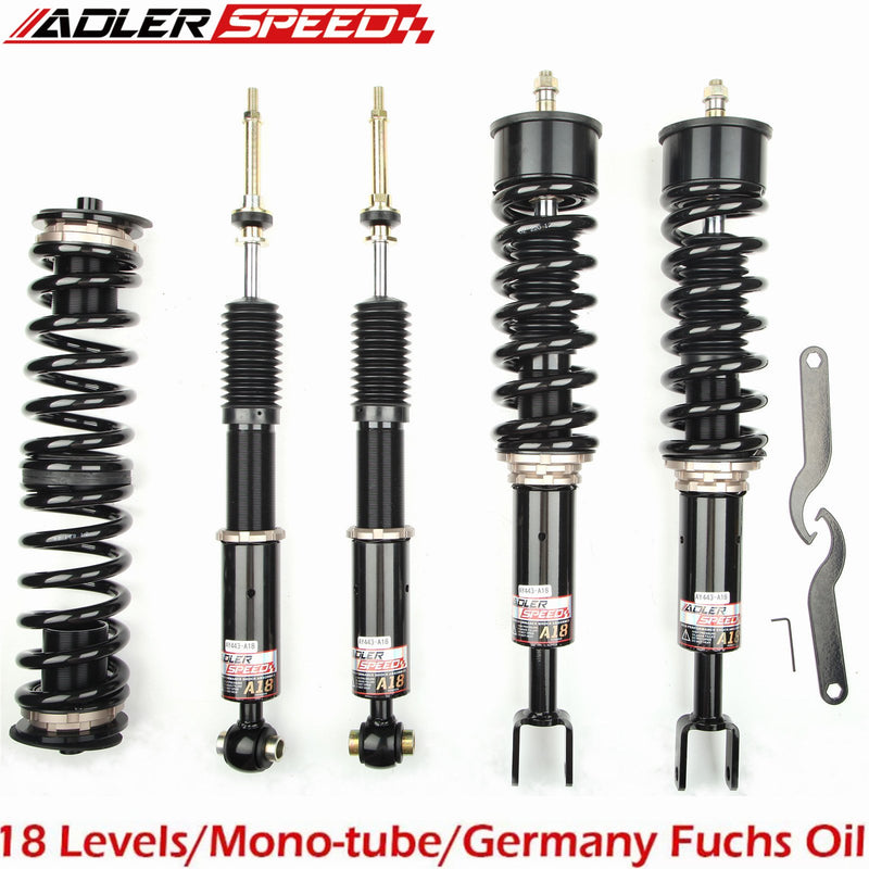 ADLERSPEED 18 Way Damping Coilovers Shocks Kit for Audi A4 S4 RS4 B6 B7 Adjustable Height