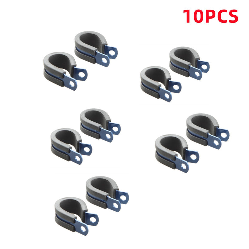 ADLERSPEED 10PCS Aluminum Alloy Cushioned Clamp Rubber Vacuum Hose Black/ Blue /Red