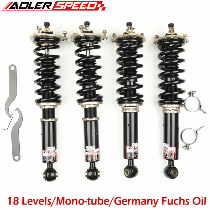 US SHIP ! ADLERSPEED  18 Way Adj.Height Lowering Shocks Coilovers For Toyota Chaser (JZX90/JZX100) 92-01