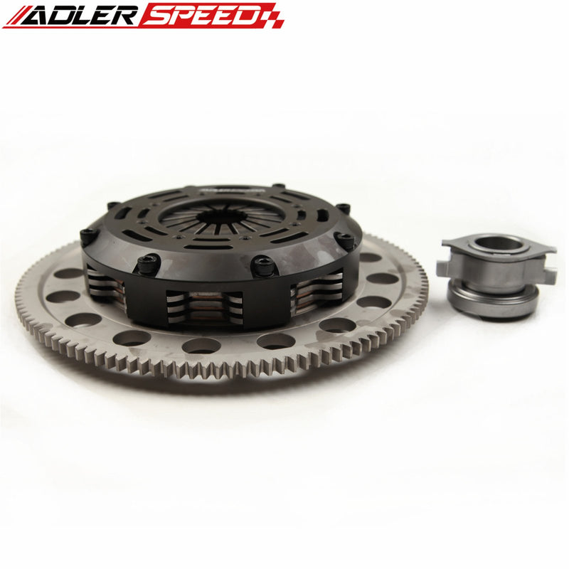 ADLERSPEED RACING TRIPLE DISC CLUTCH KIT + FLYWHEEL FOR 2004-18 SUBARU WRX STI EJ25 6-SPEED MEDIUM