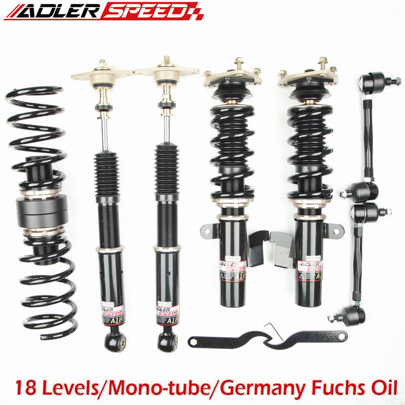 US SHIP ! ADLERSPEED 18 Level Damping Coilovers Lowering Kit for Volvo S40 / C30 Adjustable Height