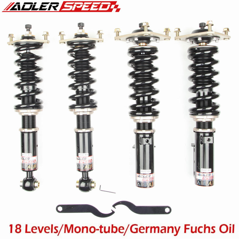 ADLERSPEED 4PCS Front & Rear Coilovers Lowering Kit For 90-94 Eclipse (1G) /Talon 18way Adj