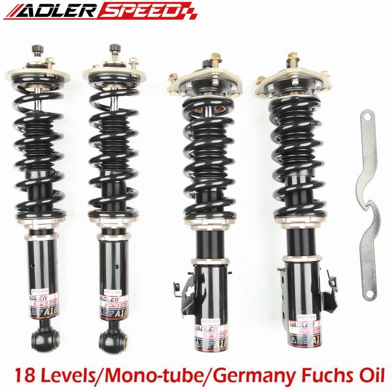 ADLERSPEED 18 Way Coilovers Lowering Kit for Nissan 89-94 240SX S13 Adj. Height Shock Strut