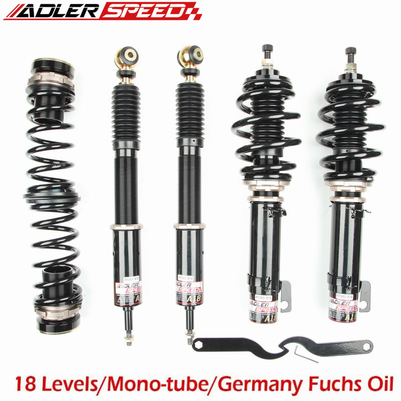 ADLERSPEED 18 Way Mono Tube Coilovers Suspension Kit for VW Golf Jetta MK4 99-04 Adj.Damper