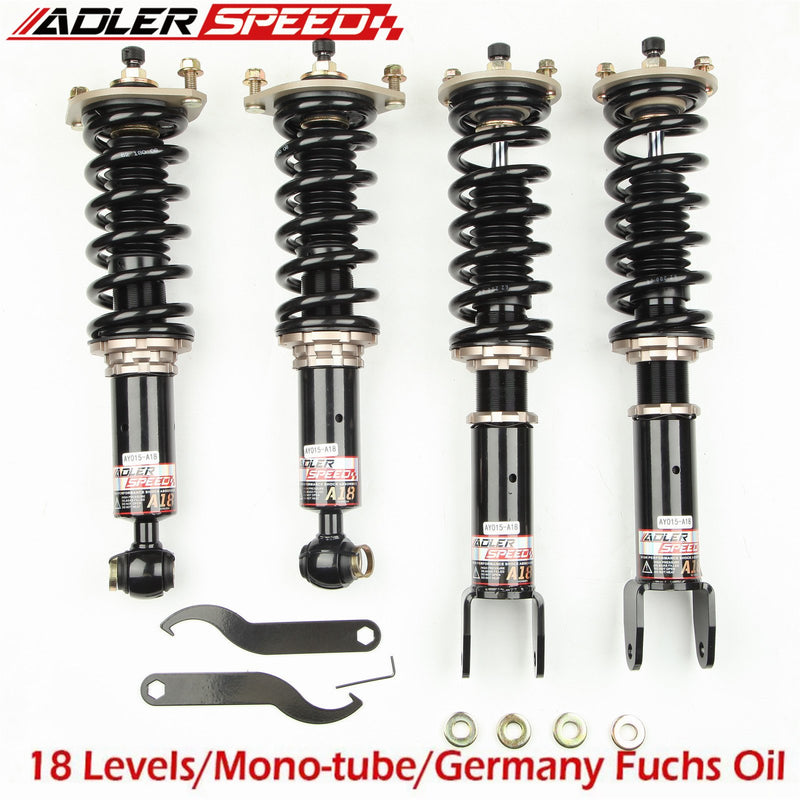 ADLERSPEED 18 Way Adj. Damper Mono Tube Coilovers Suspension Kit for 90-96 Nissan 300ZX Z32