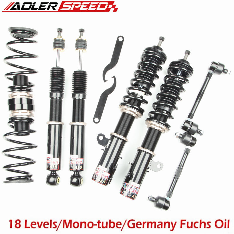 US SHIP ! ADLERSPEED 18 Way Mono Tube Coilovers Lowering Suspension Kit For Toyota Prius CNHP10 12-19