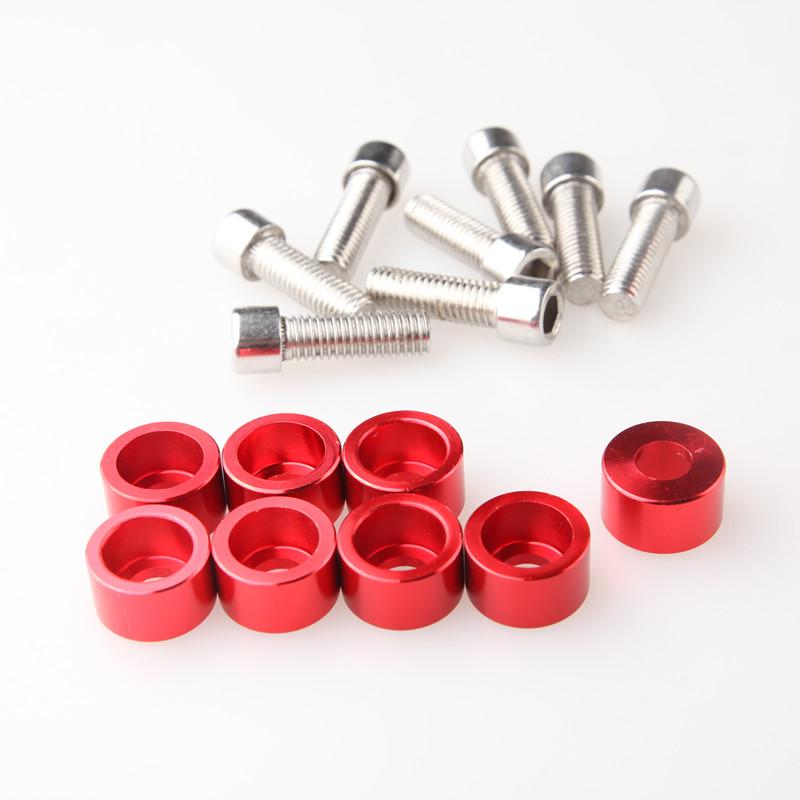 9PCS BILLET ALUMINUM M8x1.25 CUP WASHER KIT FOR HONDA/ACURA HEADER BOLTS