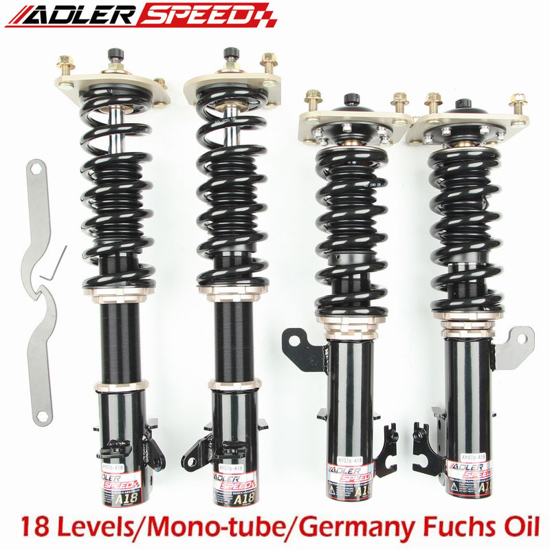 ADLERSPEED 18 Level Damping Adjust Coilovers Shocks Springs for Mazda Protege & 5 1999-2003