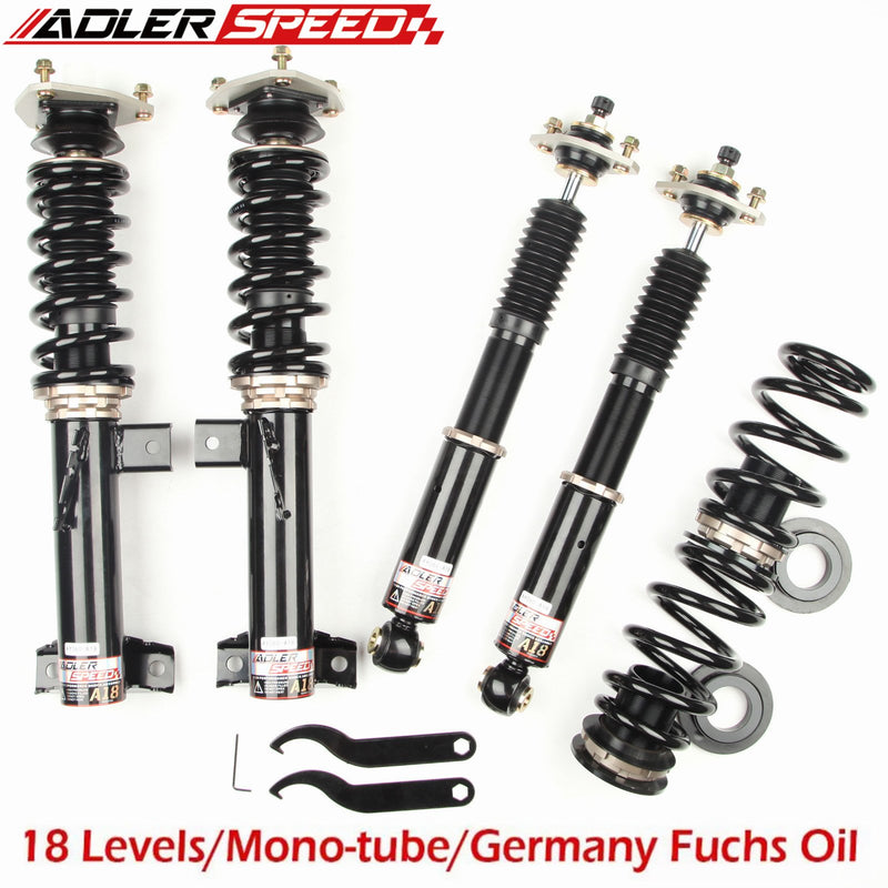 US SHIP ! ADLERSPEED 18 Step Mono Tube Coilover Lowering Suspension Kit For BMW E36 92-98 323 325 RWD