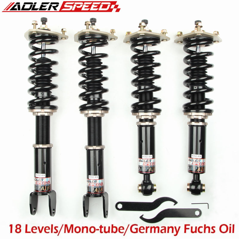 US SHIP ! ADLERSPEED 18 Level Adj. Height Shocks Struts Coilovers for 93-97 Lexus GS300