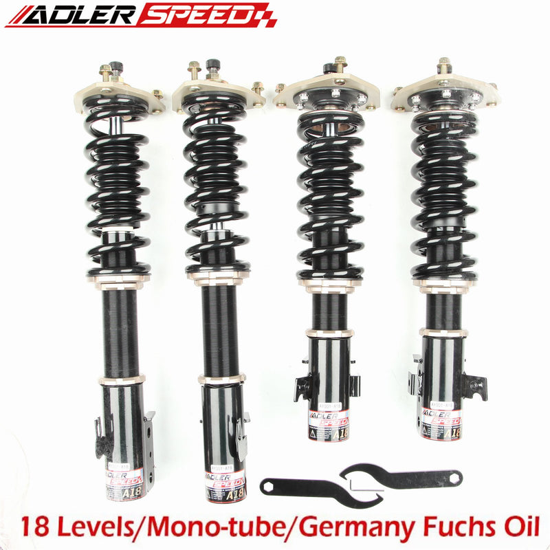 ADLERSPEED 18 Clicks Mono Tube Coilovers Lowering Kit For 03-07 Subaru Forester Adj. Height