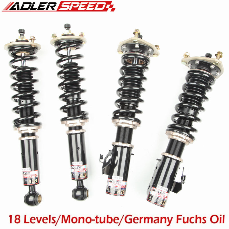 US SHIP ! ADLERSPEED 18 Level Damping Mono Tube Coilovers Suspension Kit  For Silvia 240SX S13 89-94