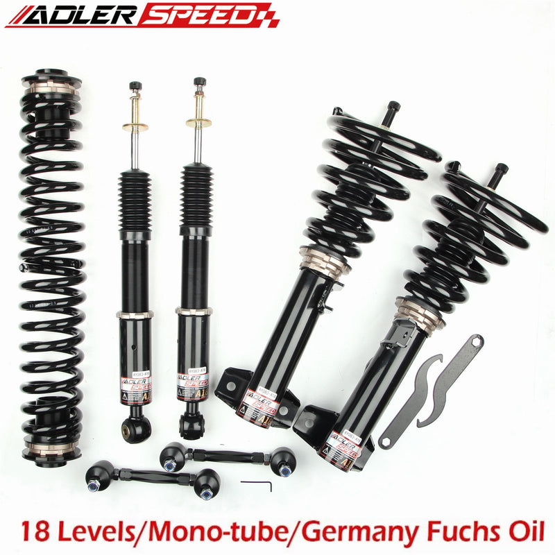 US SHIP ! ADLERSPEED 18 Clicks Mono Tube Coilovers for 2002-09 Mercedes Benz CLK W209 RWD Adj. Damper