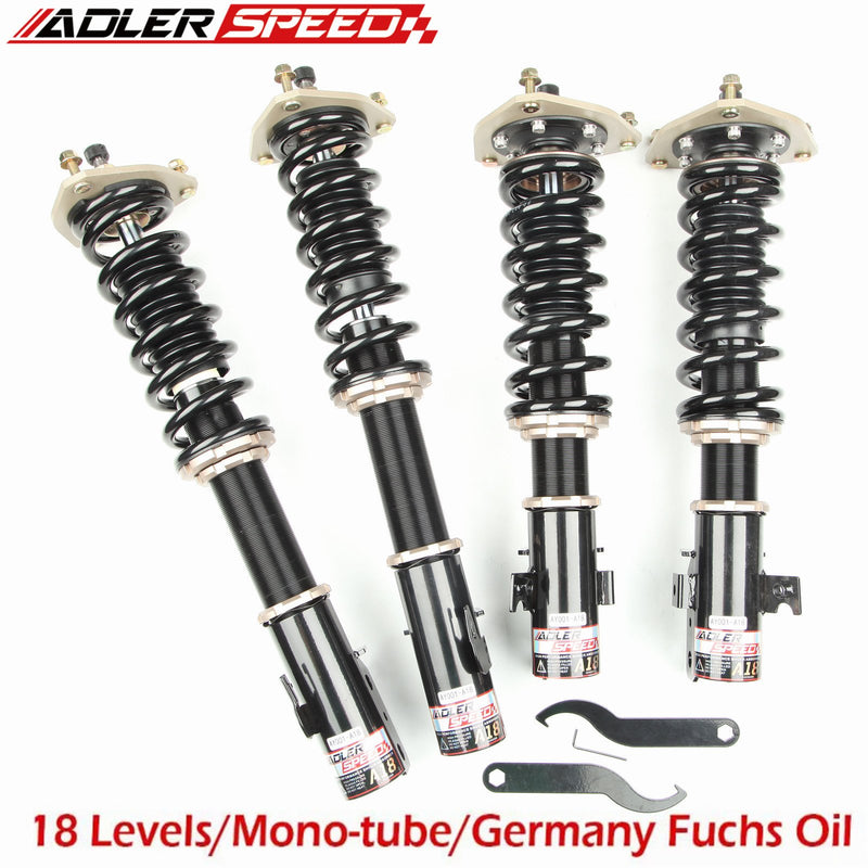 US SHIP ! ADLERSPEED 18 Clicks Mono Tube Coilovers Lowering Kit For 03-07 Subaru Forester Adj. Height